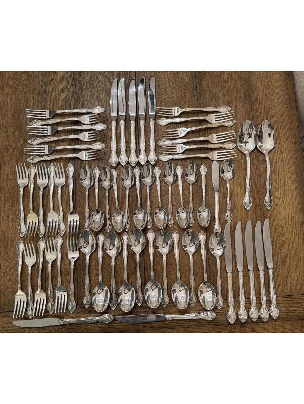 Oneida Community “Affection” Silverplate Flatware Set – Service for 12 (63 Pc)
